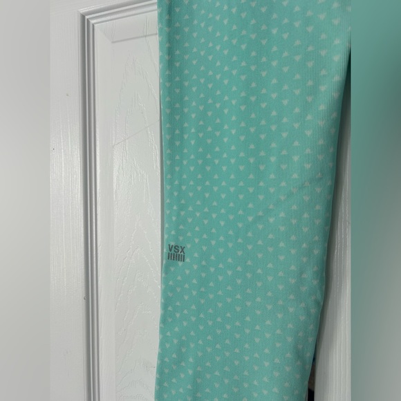 VSX Leggings Tights Workout Pants Triangle Pattern Light Blue Turquoise Large - Picture 4 of 9
